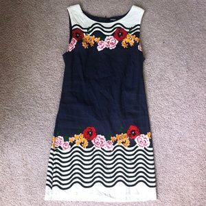 Desigual Sleeveless Shift Dress - Navy Floral - 38